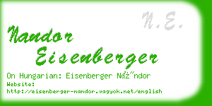 nandor eisenberger business card